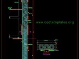 Shoring Piles Elevation and Section Details Autocad Free DWG Drawing