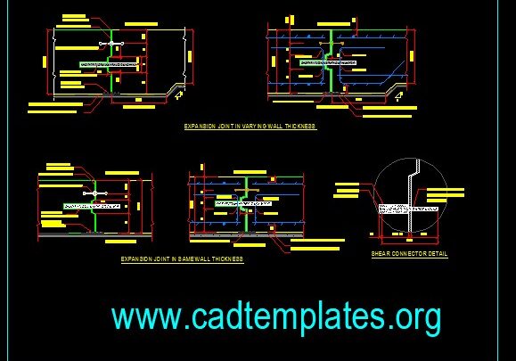 Wall Expansion Joints Details Autocad Free DWG Drawing